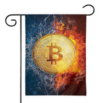 Fire And Water Bitcoin Print House Flag