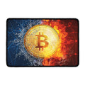 Fire And Water Bitcoin Print Kitchen Mat