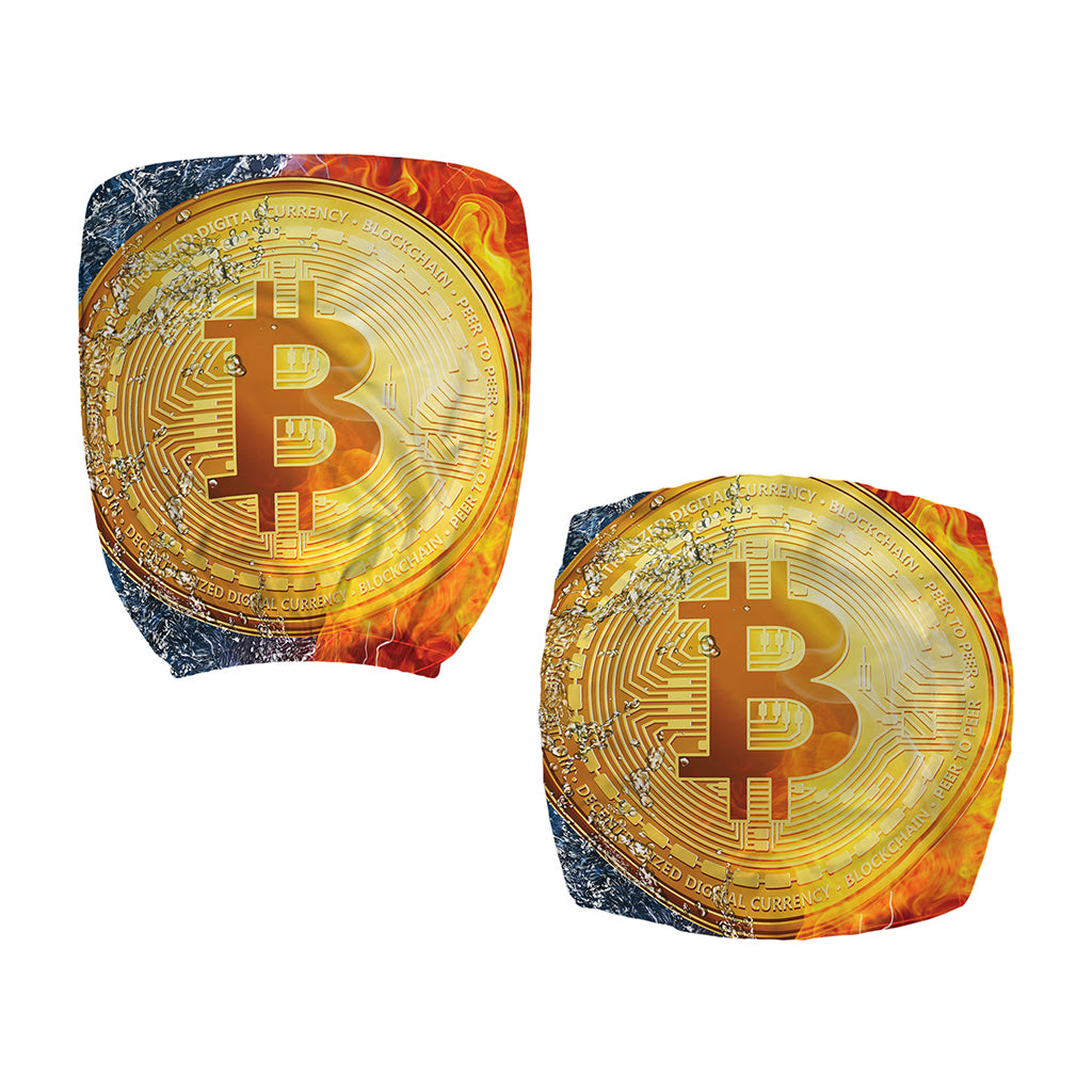 Fire And Water Bitcoin Print Office Chair Cover
