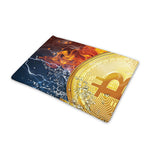Fire And Water Bitcoin Print Pet Cooling Mat Cover