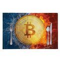 Fire And Water Bitcoin Print Placemat