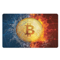 Fire And Water Bitcoin Print Polyester Doormat