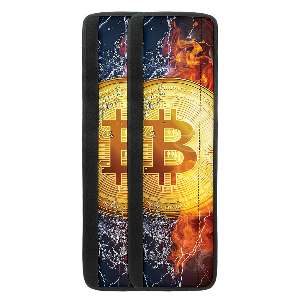 Fire And Water Bitcoin Print Refrigerator Handle Covers