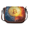 Fire And Water Bitcoin Print Saddle Bag