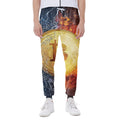 Fire And Water Bitcoin Print Joggers