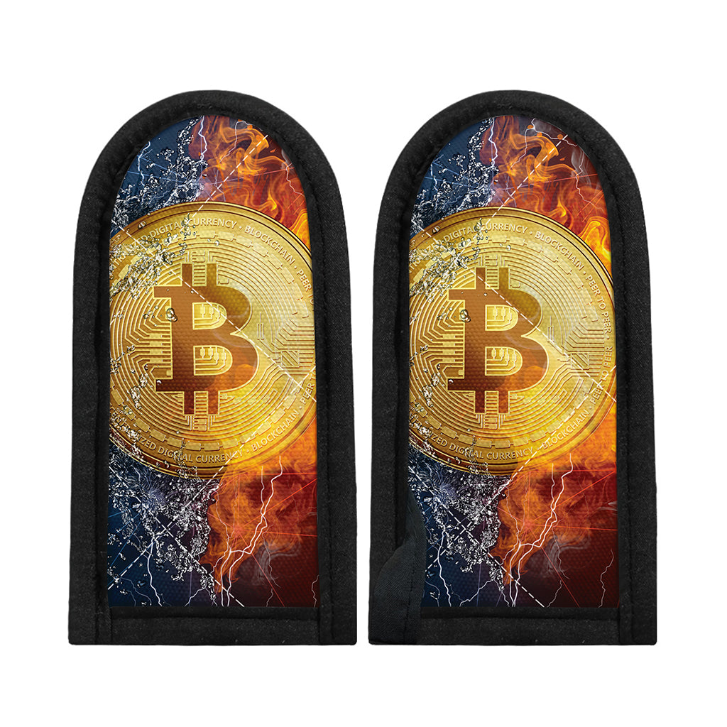 Fire And Water Bitcoin Print Skillet Handle Cover