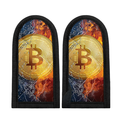 Fire And Water Bitcoin Print Skillet Handle Cover