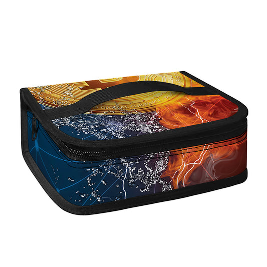 Fire And Water Bitcoin Print Small Lunch Bag