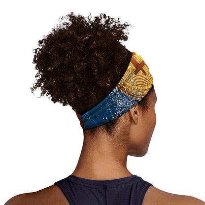 Fire And Water Bitcoin Print Sports Headband