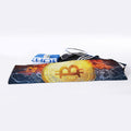 Fire And Water Bitcoin Print Sports Towel