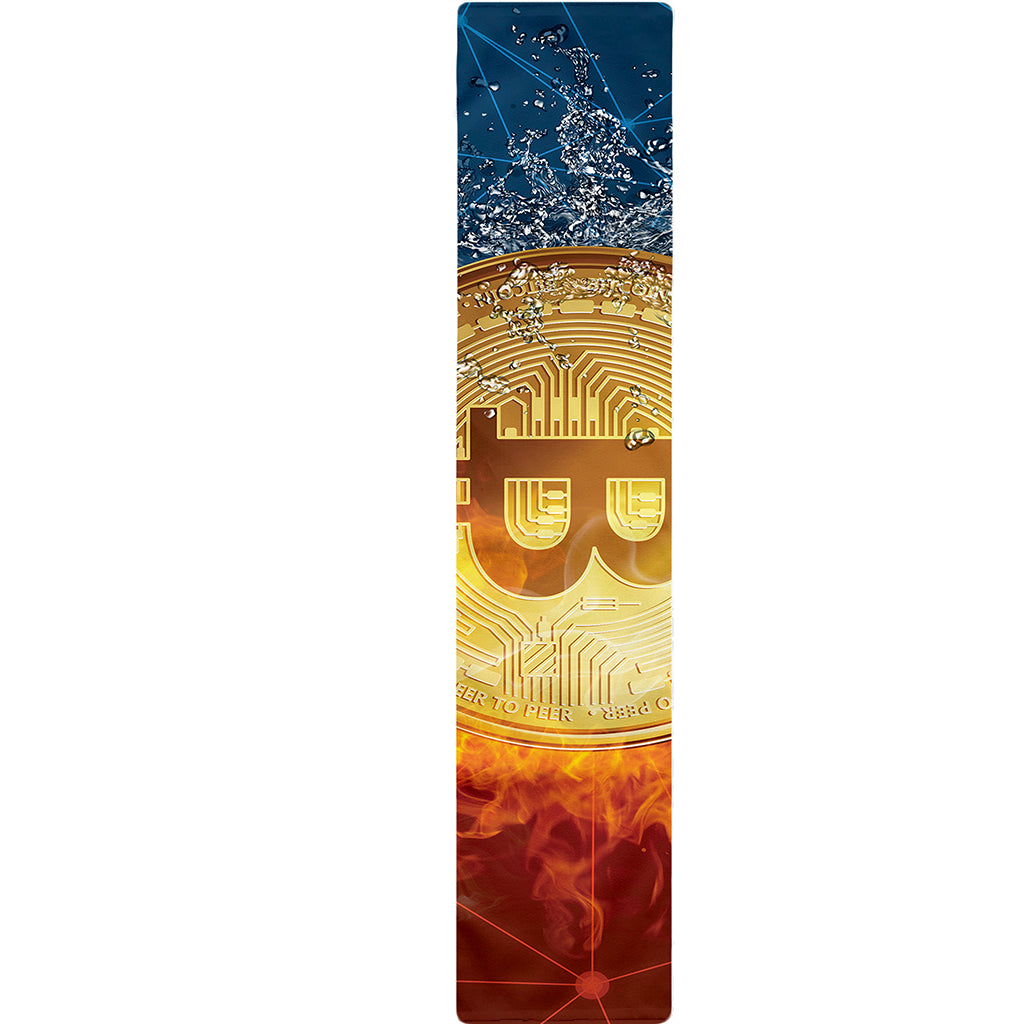 Fire And Water Bitcoin Print Table Runner
