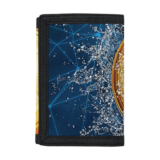 Fire And Water Bitcoin Print Trifold Wallet