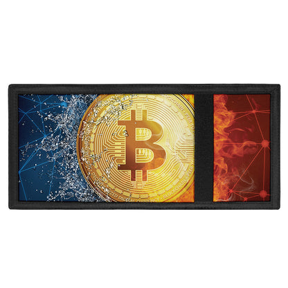Fire And Water Bitcoin Print Trifold Wallet