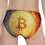 Fire And Water Bitcoin Print Women's Panties