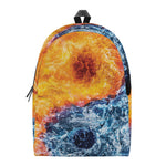 Fire And Water Yin Yang Print Backpack