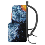 Fire And Water Yin Yang Print Backpack