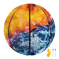 Fire And Water Yin Yang Print Basketball
