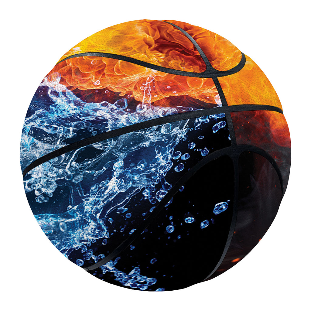 Fire And Water Yin Yang Print Basketball