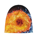 Fire And Water Yin Yang Print Beanie