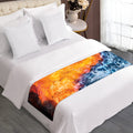 Fire And Water Yin Yang Print Bed Runner