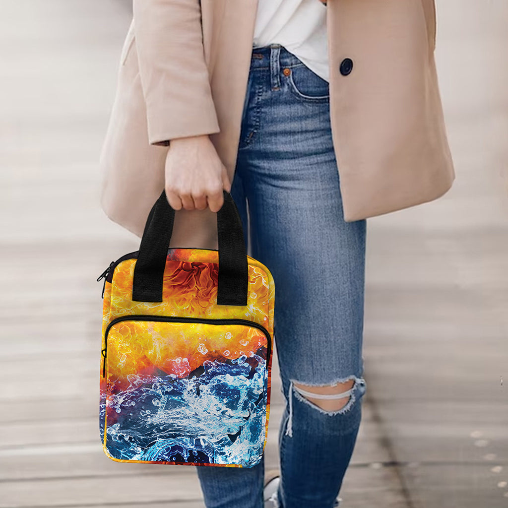 Fire And Water Yin Yang Print Bible Tote Bag
