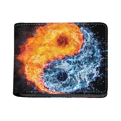 Fire And Water Yin Yang Print Bifold Wallet