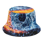 Fire And Water Yin Yang Print Bucket Hat