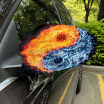 Fire And Water Yin Yang Print Car Side Mirror Covers