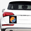 Fire And Water Yin Yang Print Car Sticker