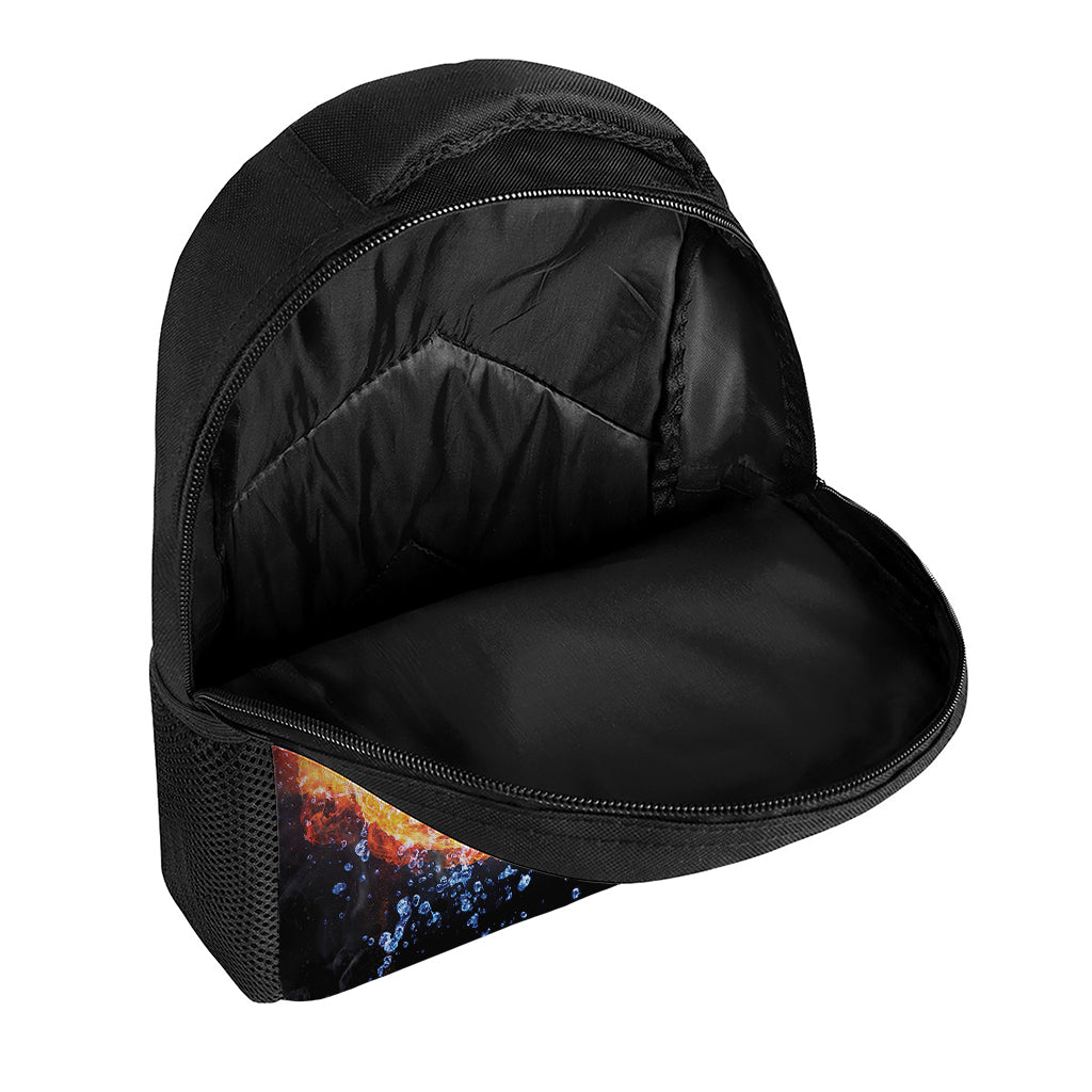 Fire And Water Yin Yang Print Casual Backpack