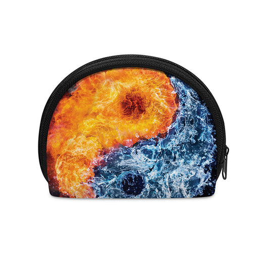 Fire And Water Yin Yang Print Coin Purse