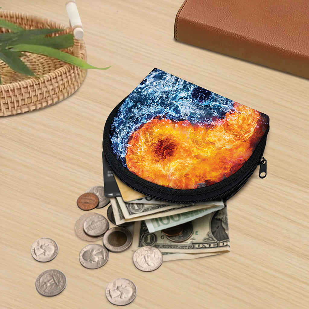 Fire And Water Yin Yang Print Coin Purse