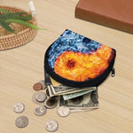Fire And Water Yin Yang Print Coin Purse