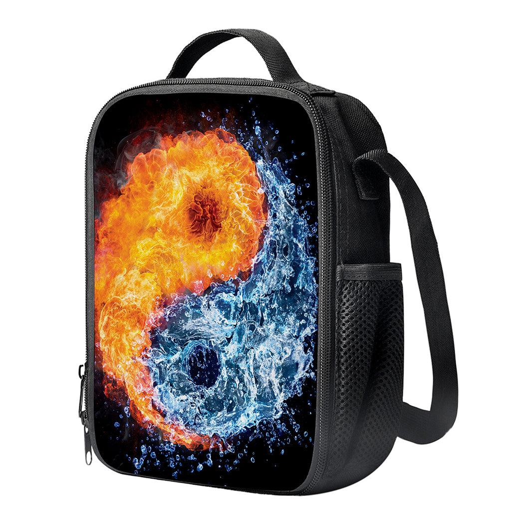 Fire And Water Yin Yang Print Crossbody Lunch Bag