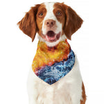 Fire And Water Yin Yang Print Dog Bandana