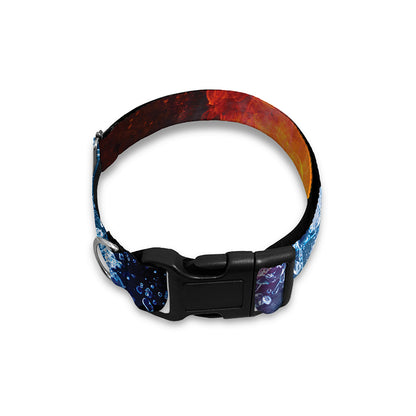 Fire And Water Yin Yang Print Dog Collar