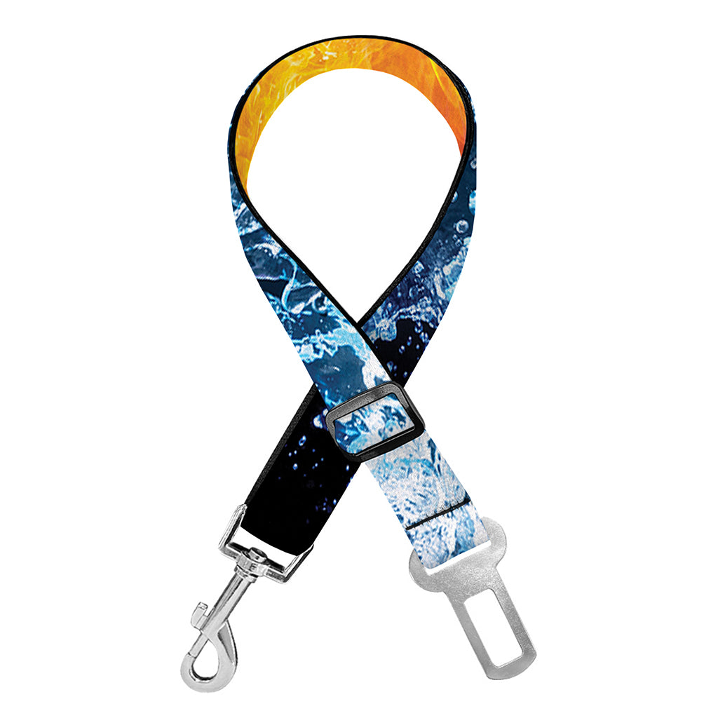 Fire And Water Yin Yang Print Dog Seat Belt