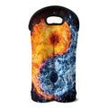 Fire And Water Yin Yang Print Double Neoprene Wine Tote