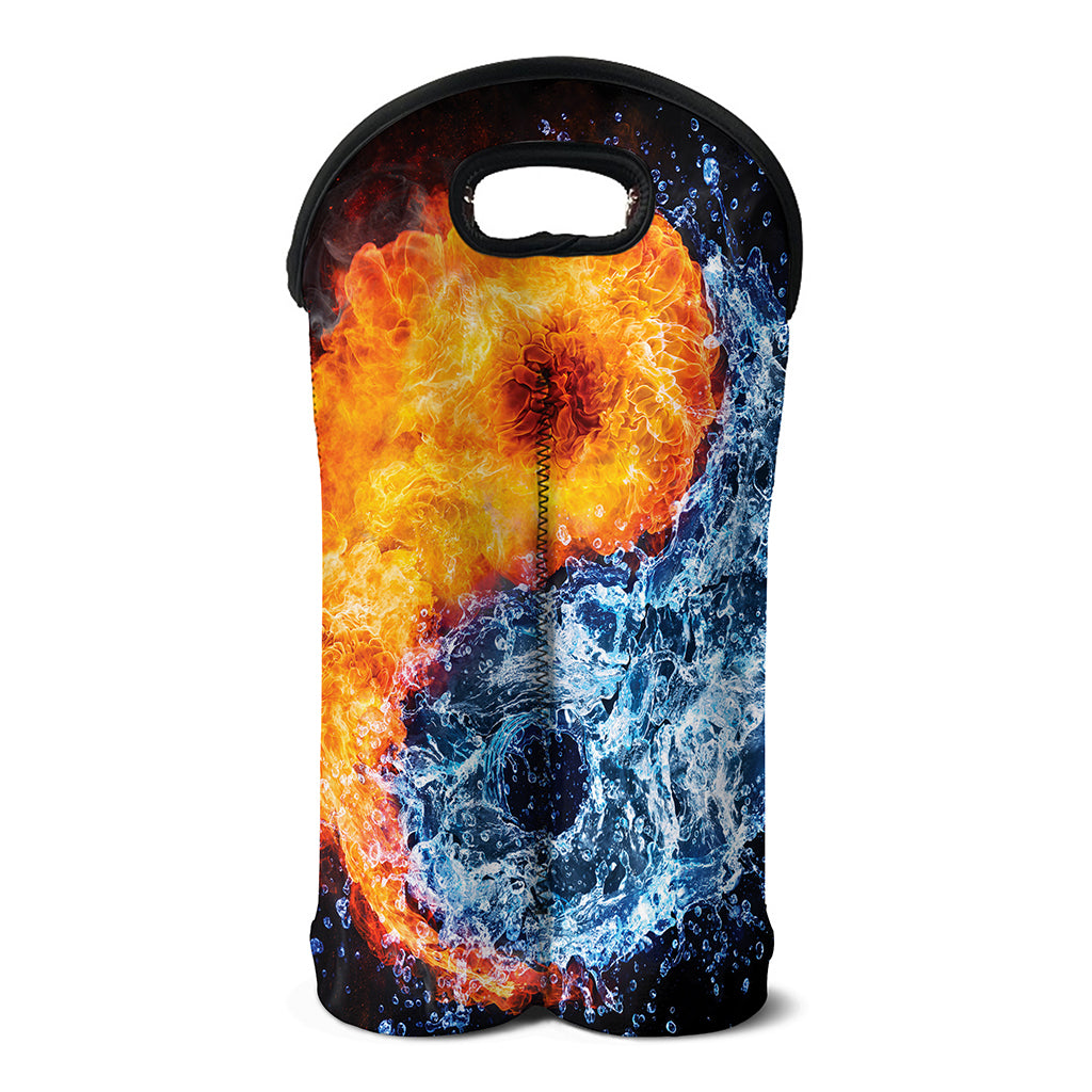 Fire And Water Yin Yang Print Double Neoprene Wine Tote