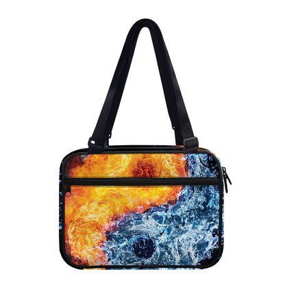 Fire And Water Yin Yang Print Double Strap Bible Bag