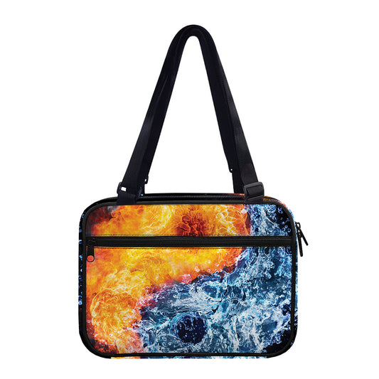 Fire And Water Yin Yang Print Double Strap Bible Bag