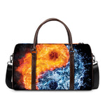 Fire And Water Yin Yang Print Duffle Bag