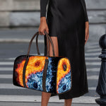 Fire And Water Yin Yang Print Duffle Bag