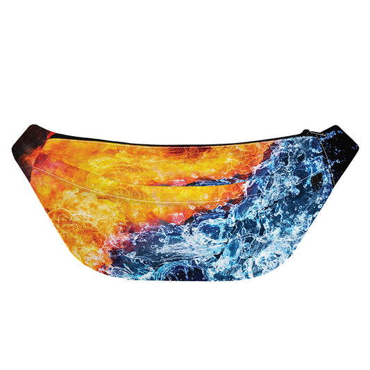Fire And Water Yin Yang Print Fanny Pack