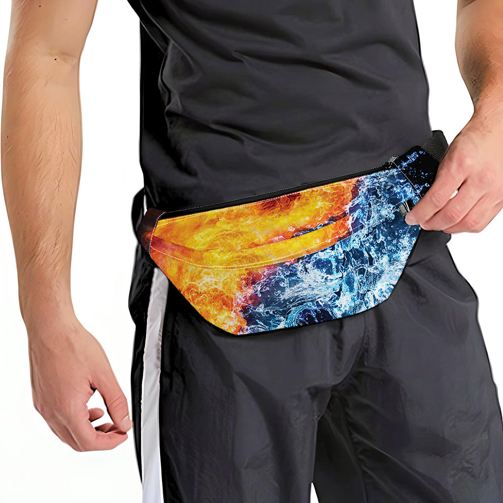 Fire And Water Yin Yang Print Fanny Pack