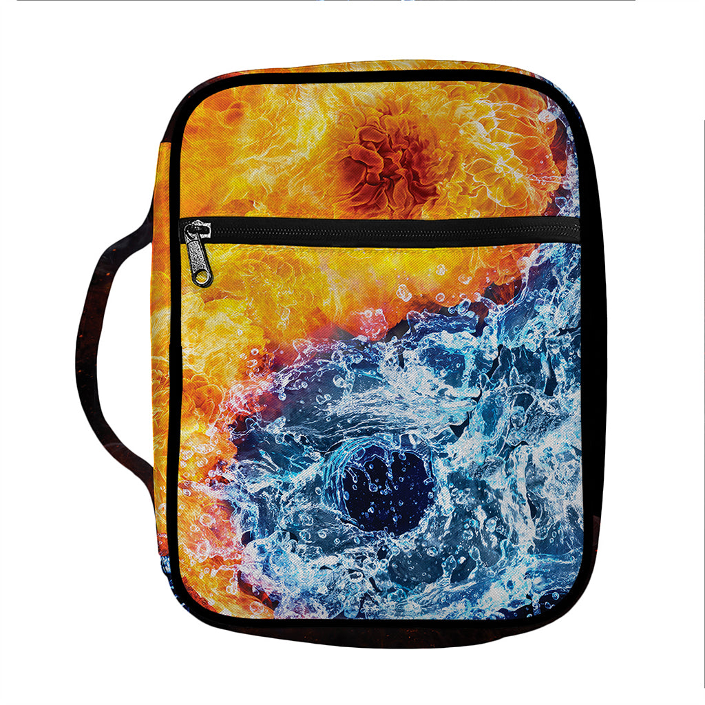 Fire And Water Yin Yang Print Front Pocket Bible Bag