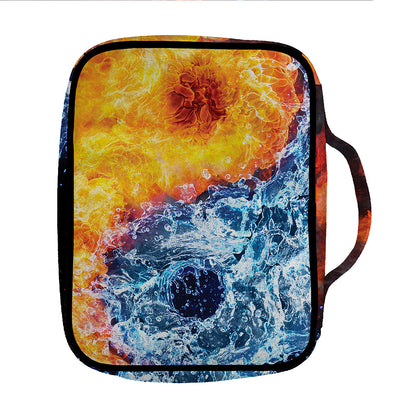 Fire And Water Yin Yang Print Front Pocket Bible Bag