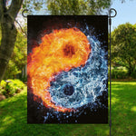 Fire And Water Yin Yang Print Garden Flag