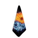 Fire And Water Yin Yang Print Hand Towel