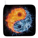 Fire And Water Yin Yang Print Hand Towel